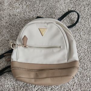 Guess Women's Cream and Tan Backpack